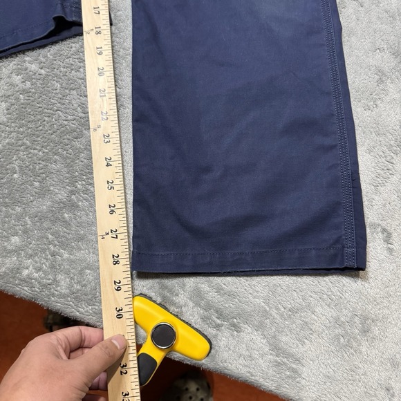 Carhartt Navy Blue Mens Cargo Work Pants Size 34x30 Faded and Distressed Utility - Picture 13 of 14